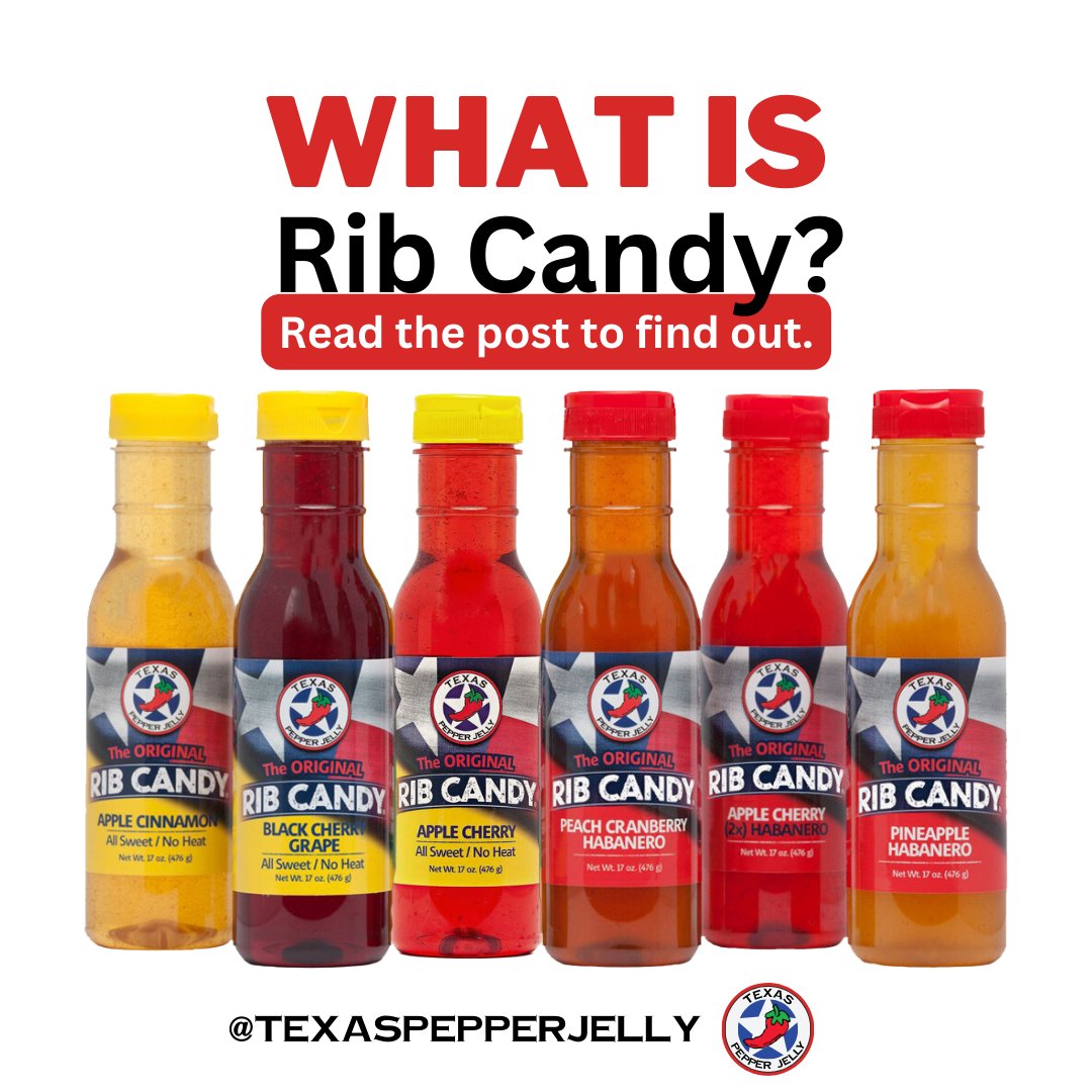 Texas Pepper Jelly Rib Candy Sauce - Meat Glaze 12 oz (Apple Cherry Sweet)