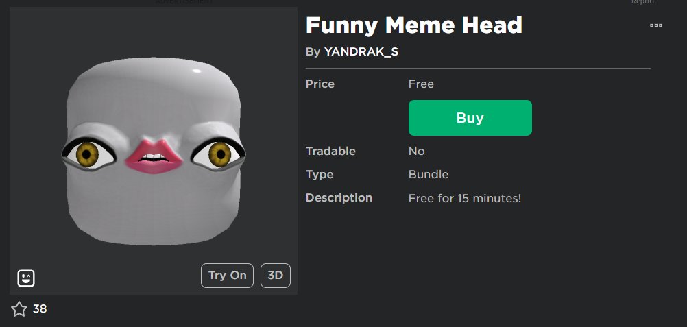 Funny Meme Head's Code & Price - RblxTrade