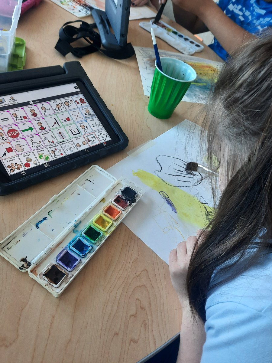 Crayon + watercolor to start our monster pictures. First art project of the year! 🎨