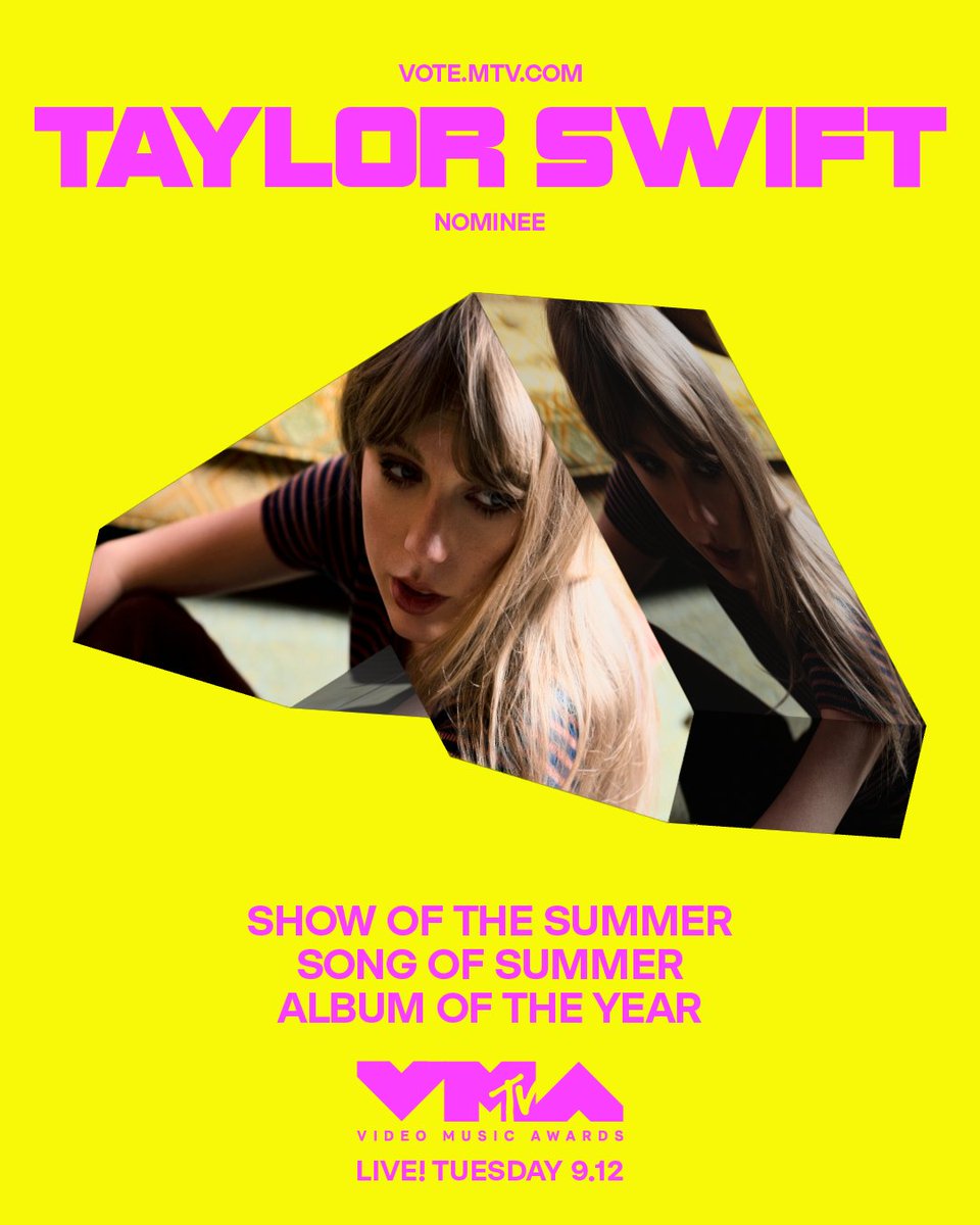 You can try to change our mind, but we know who we’re voting for on the last day of #VMAs voting. Cast your vote for Taylor at vote.mtv.com! 💎 

Voting for the below categories starts… 
🎤 Show of the Summer - Sun, Sep 3 for 24 hours
🎶 Song of the Summer -  Thu, Sep