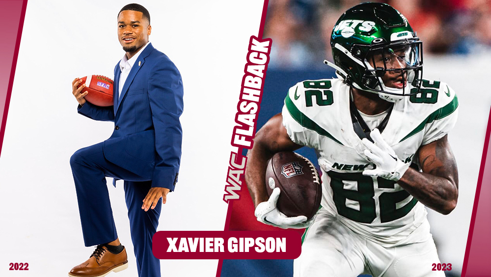 The Western Athletic Conference (@wacsports) on Twitter photo 🏈 #WACflashback
✅ 22-23 Joe Kearney Award (Best Male Athlete in the WAC
✅ 2022 WAC Offensive Player of the Year
✅ 2021 WAC Offensive Player of the Year
Congratulations to <a href="/Gipson22X/">Xavier Gipson</a> on making the <a href="/nyjets/">New York Jets</a> 53-man roster ‼️
#HardKnocks | <a href="/SFA_Football/">Lumberjack Football</a> 🏈 #WACflashback
✅ 22-23 Joe Kearney Award (Best Male Athlete in the WAC
✅ 2022 WAC Offensive Player of the Year
✅ 2021 WAC Offensive Player of the Year
Congratulations to <a href="/Gipson22X/">Xavier Gipson</a> on making the <a href="/nyjets/">New York Jets</a> 53-man roster ‼️
#HardKnocks | <a href="/SFA_Football/">Lumberjack Football</a>
