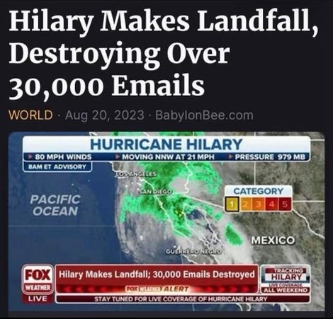 NeverSwamp's tweet image. Crooked Hillary #Hurriquake