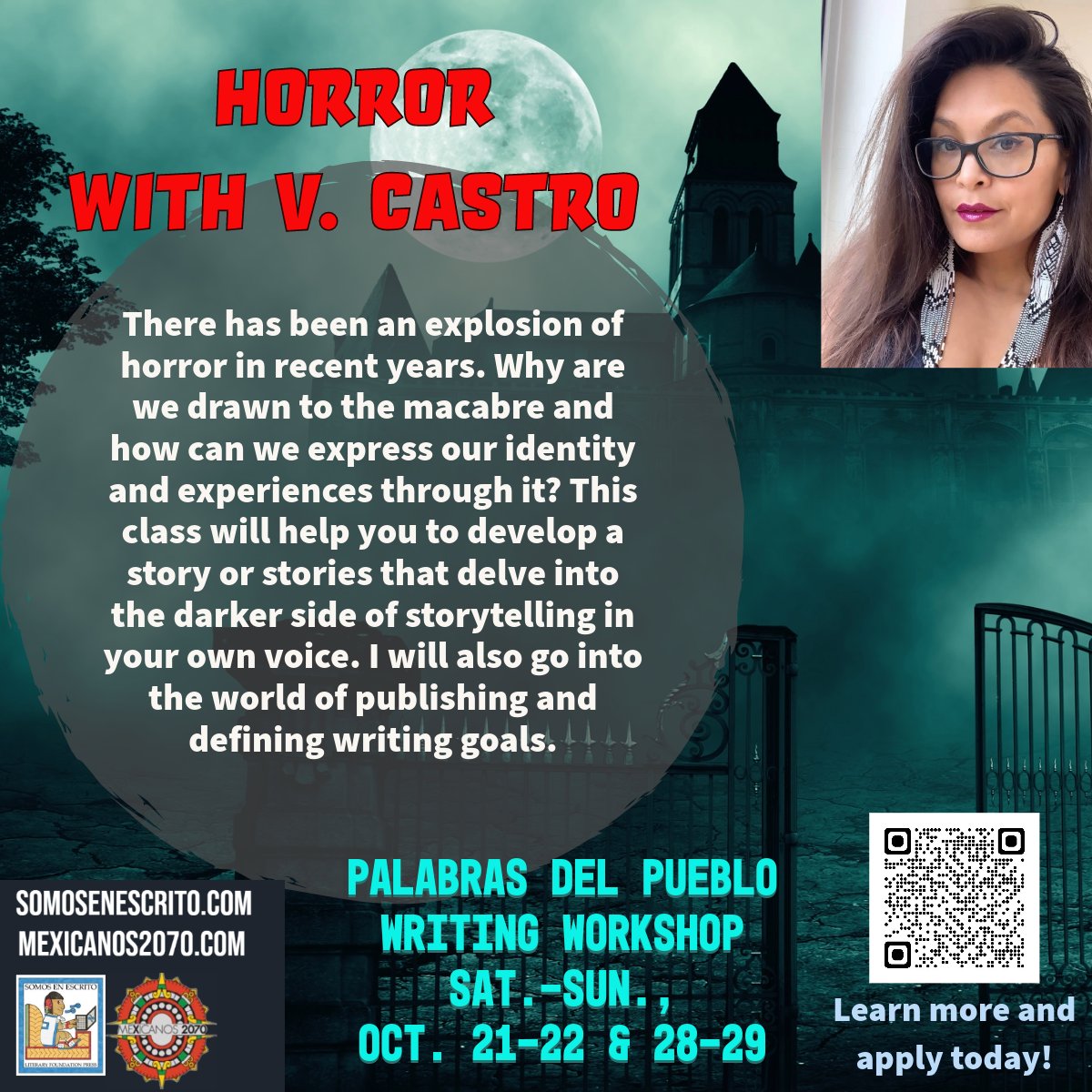 Somosenescrito's tweet photo. Learn more about workshop classes: https://t.co/CVSUneLNVh

Apply for the Palabras del Pueblo Writing Workshop:
https://t.co/dy60f2B8Xe https://t.co/ntl5Al4J0Q