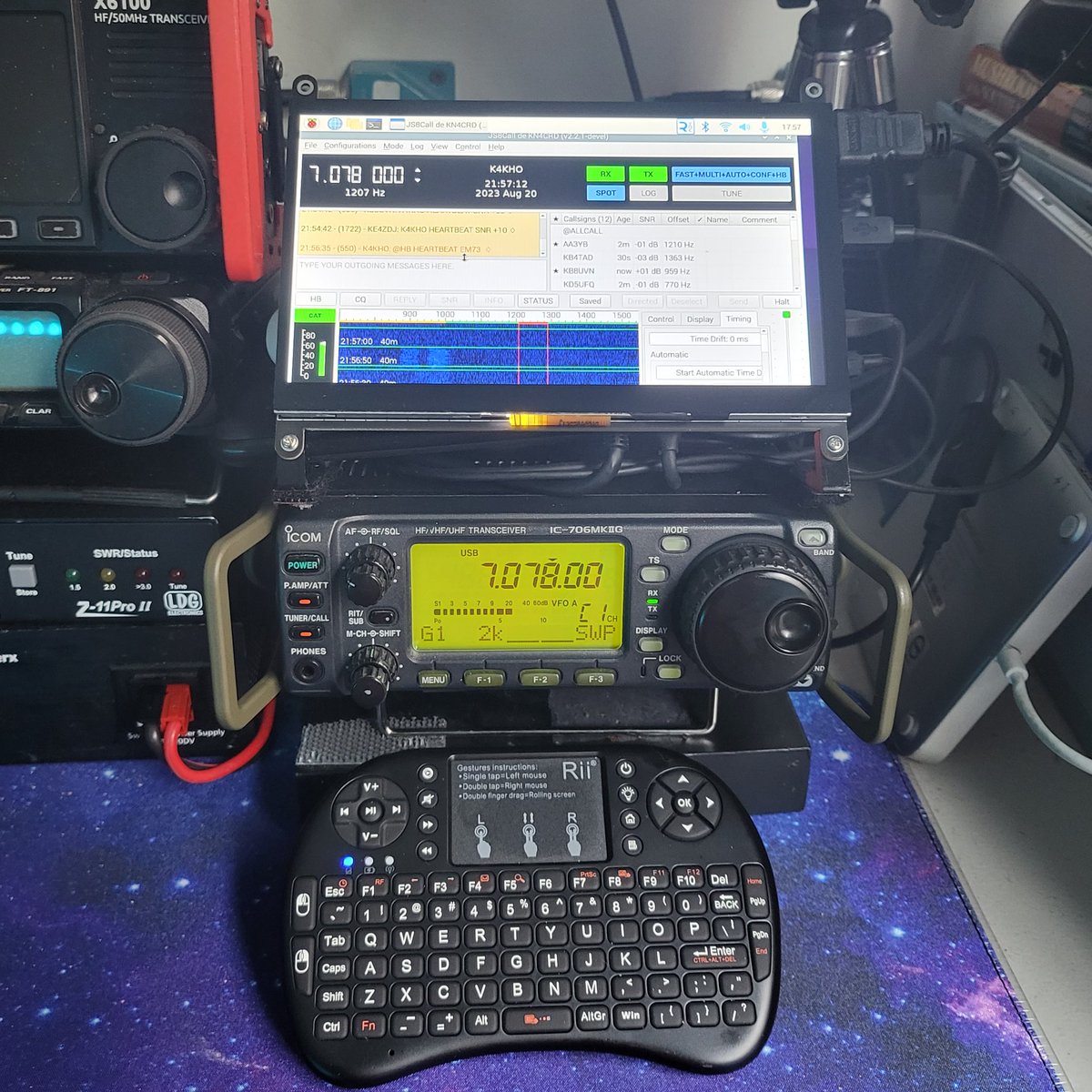 K4KHOMetroATL's tweet image. @thedigirig @POTAspots having fun Building Command Center type Transceiver kits #IC-706MKIIG #FT-857!  My current configs are ready for #JS8CALL #wsjtx #winlink #ssb #VHF #UHF #HF #Cw #RTTY progress in Motion with my 100w Radios #QRO ! #POTA #SOTA