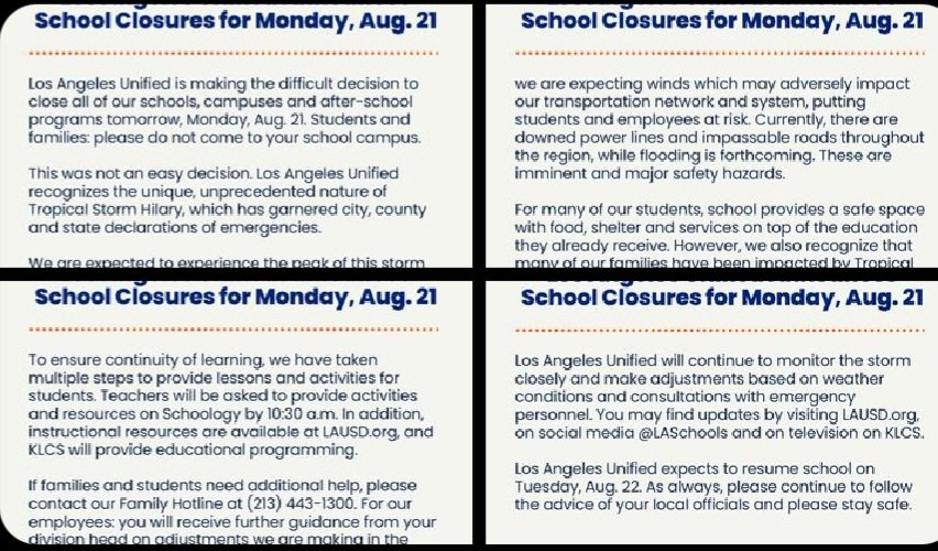 No School Monday, August 21, 2023