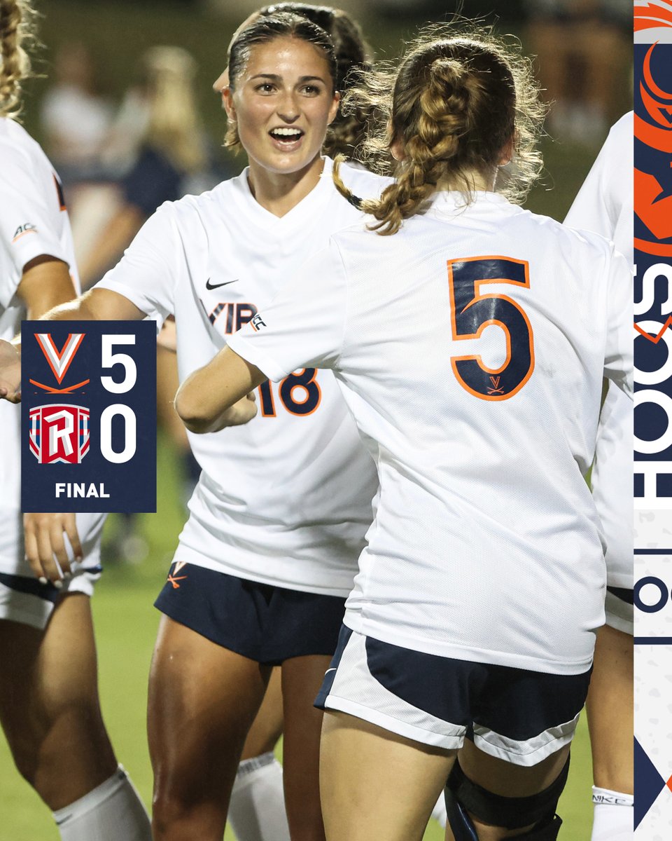 FINAL | UVA 5, RAD 0 The Hoos pick up the victory over the Highlanders to move to 2-0 on the season. #GoHoos | #ALLIN