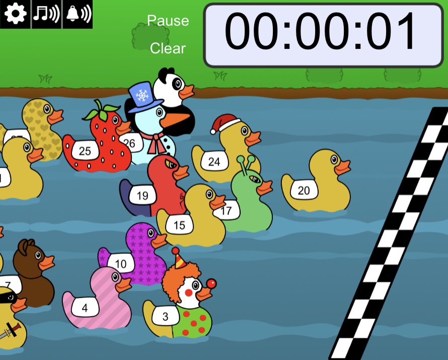 Customizable duck race to replace my random number generator, timer, and? How could you use this in the classroom?