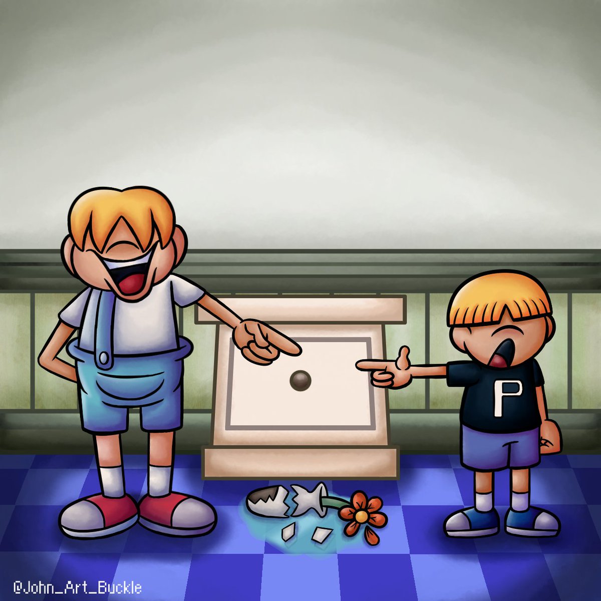 John_Art_Buckle's tweet photo. Porky's fingers are crossed ( :
#Mother2 #EarthBound #PorkyMinch #PickyMinch https://t.co/ZuyjKECJob