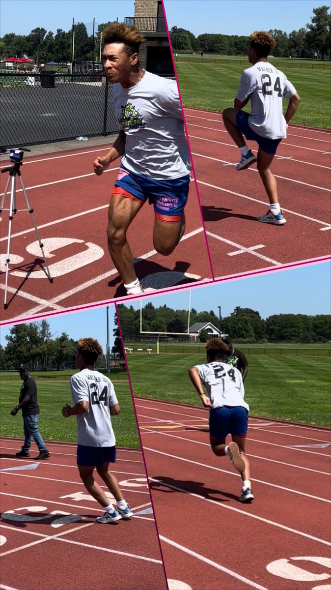 TreWalker24's tweet photo. When you think about your goals it makes you train harder.  My eyes are set on a 6.4 - 60 time so training is crucial. Today I made another stride and broke into the 6.6 threshold. https://t.co/z7U0pWeRTd