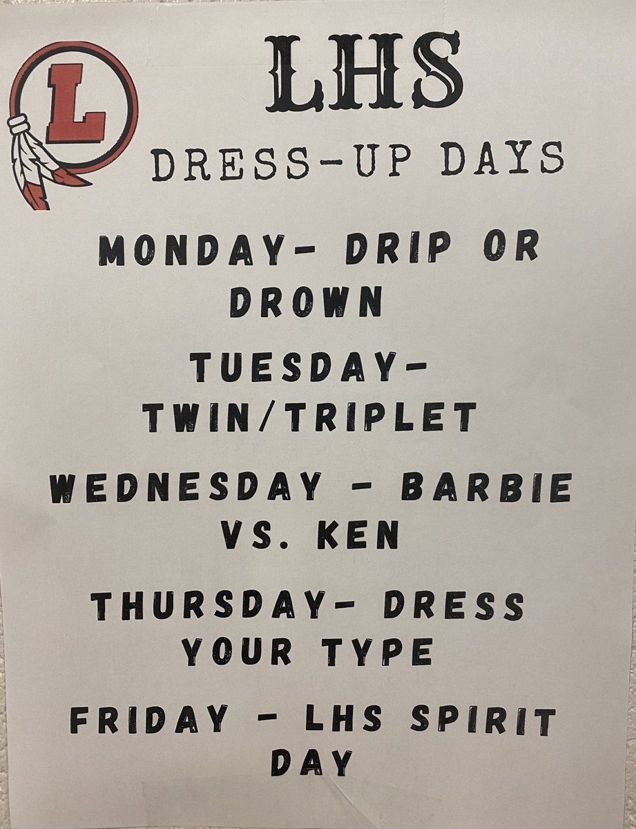 Remember to show your sprit this week!