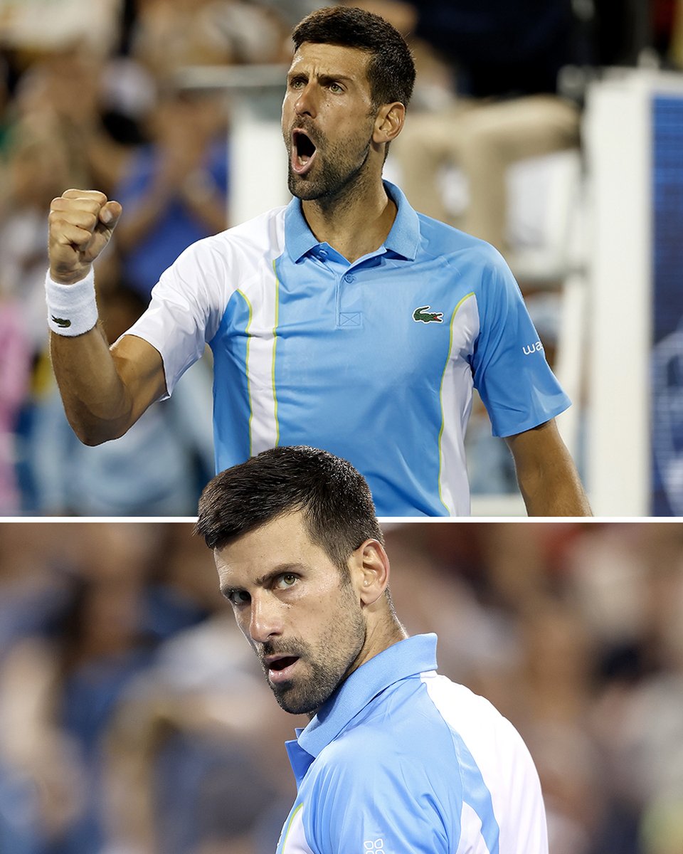 INCREDIBLE FROM NOVAK 🤯🇷🇸

✅ A set and 4-2 down in the second
✅ Visibly struggling with heat
✅ Saved a match point

Djokovic comes back from the brink against Alcaraz to win an epic third set and secure his 39th ATP 1000 title 😤🏆 #CincyTennis