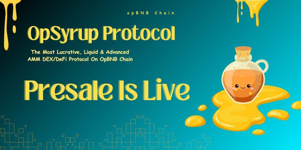 Ola_Crrypt's tweet photo. Few hours into the presale already. Lets show some ⭕️La_Crrypt💰₿ power to our partners 💪 

Presale: https://t.co/pxC3Y5kZ7A

Unsold tokens will be burned and they are using Overflow method for the presale. For your security presale tokens will be available to claim immediately after presale ends in the same block. 

Good Utility, Safu and strong Team 💪  @opsyrup

Learn more here: https://t.co/LGFj2T2jhT

#opBNB #Presale #BNB