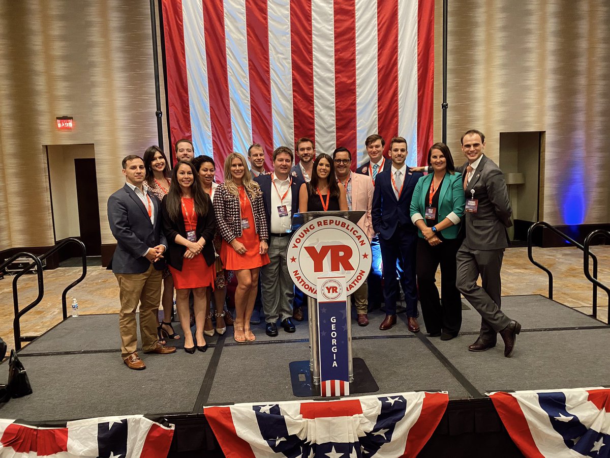 Fantastic @yrnf convention in Dallas, Texas! The Georgia Young Republicans were well represented by this great group of delegates. Congratulations to our new chairman, @haydenpadgett! We look forward to working together. #gapol