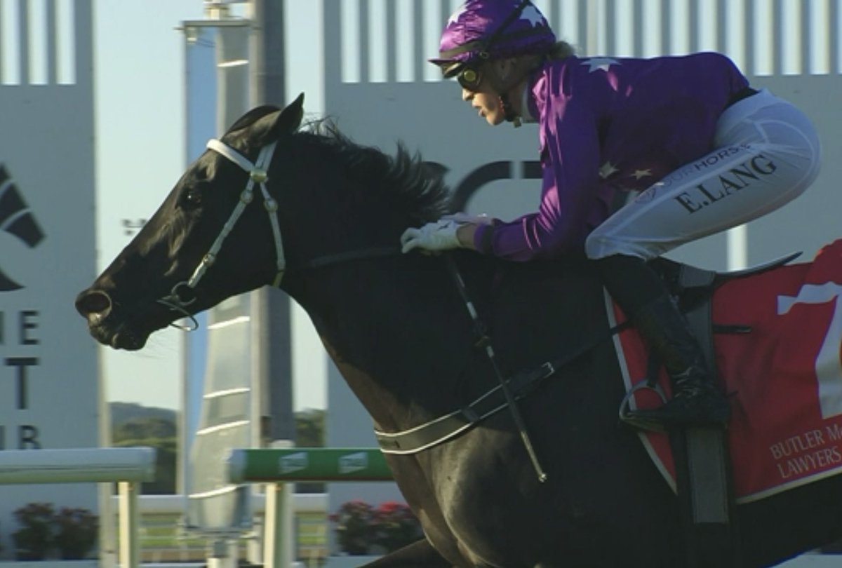 Battersracing's tweet photo. Great effort from our little trier unlikelyoccurrence today given a  🍑 of ride by apprentice Emily Lang. 
congratulations to her patient owners. 
🥂🥂🎉🎉👏 https://t.co/jhBdXPF5y9