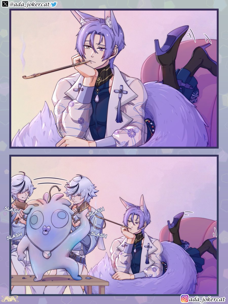 ada_jokercat's tweet photo. spoilers 4/20 
 Follow, Retwitt and Password: surprise
Full  version You can find here here https://t.co/BNtxnBt2sZ
 https://t.co/SyWVmZHqXu
#NUCarnival
#NUカーニバル
#Kuya
#玖夜
#NUCarnivalFanArt
#新世界狂歡
#Eiden
#エイト
#伊得
#Blade
#ブレイド
#布儡 https://t.co/ybpNWO0eHm