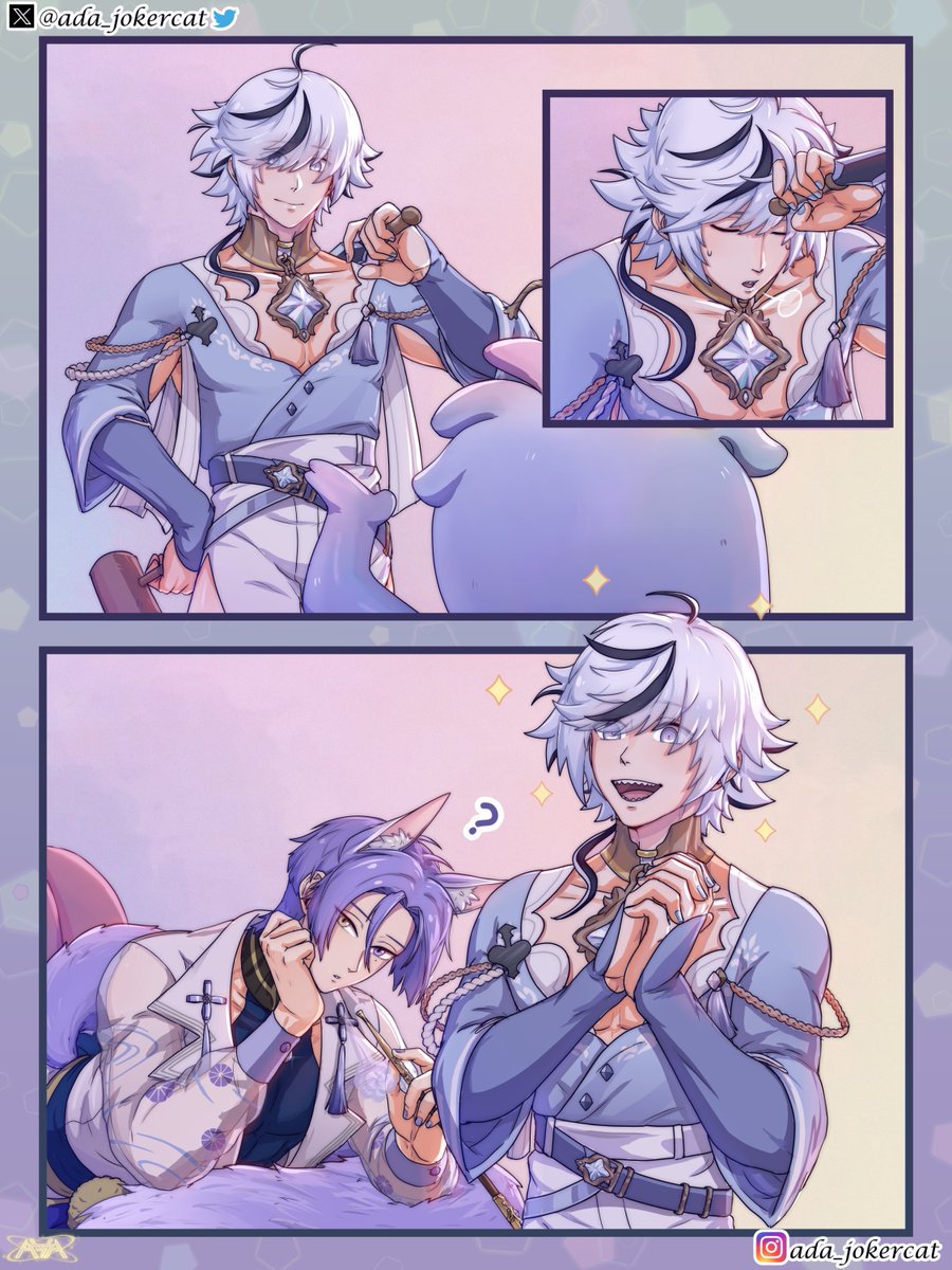 ada_jokercat's tweet photo. spoilers 4/20 
 Follow, Retwitt and Password: surprise
Full  version You can find here here https://t.co/BNtxnBt2sZ
 https://t.co/SyWVmZHqXu
#NUCarnival
#NUカーニバル
#Kuya
#玖夜
#NUCarnivalFanArt
#新世界狂歡
#Eiden
#エイト
#伊得
#Blade
#ブレイド
#布儡 https://t.co/ybpNWO0eHm