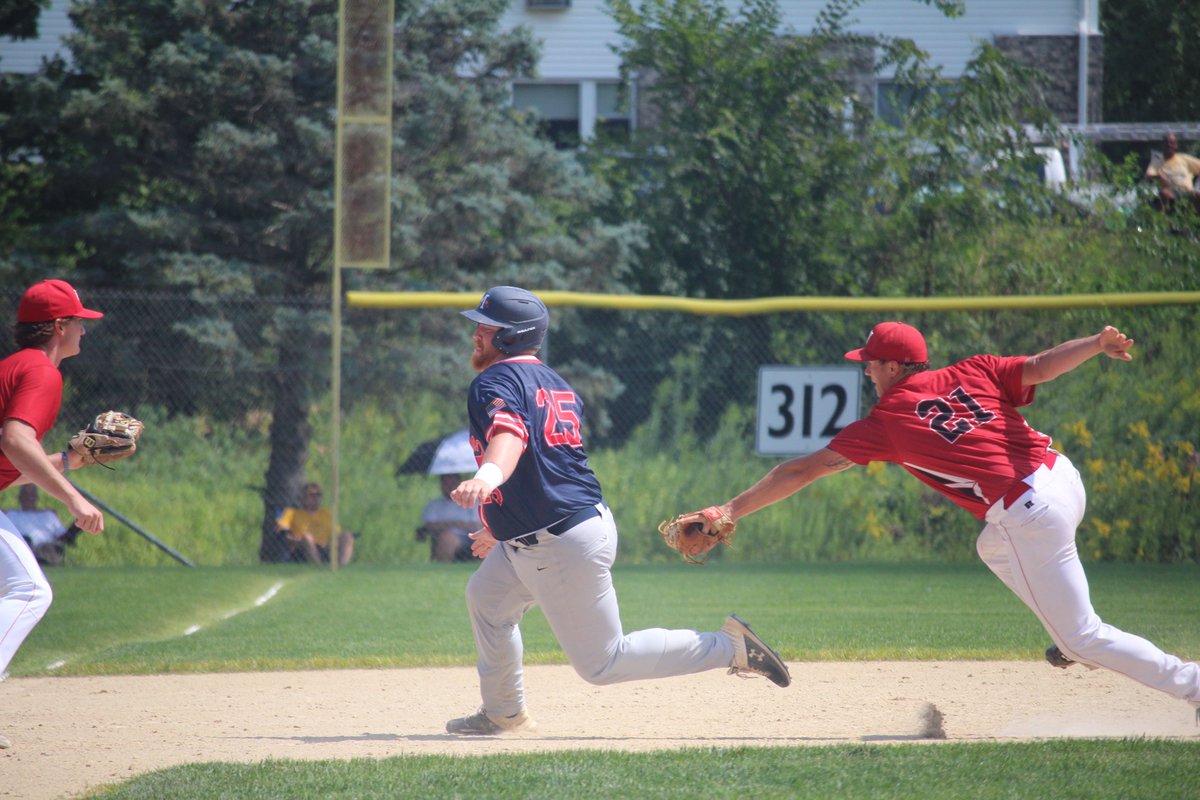 PeterAlbertLind's tweet photo. Spent part of my birthday with the Yaks at Waunakee's Home Talent final four game with Monona today. Here are some photos. Wish that photo of Ryne diving for a foul fly would have been in focus! #daneluebke #blakebieri #rynefueger #waunakeehometalent https://t.co/sg7AjDOzaG