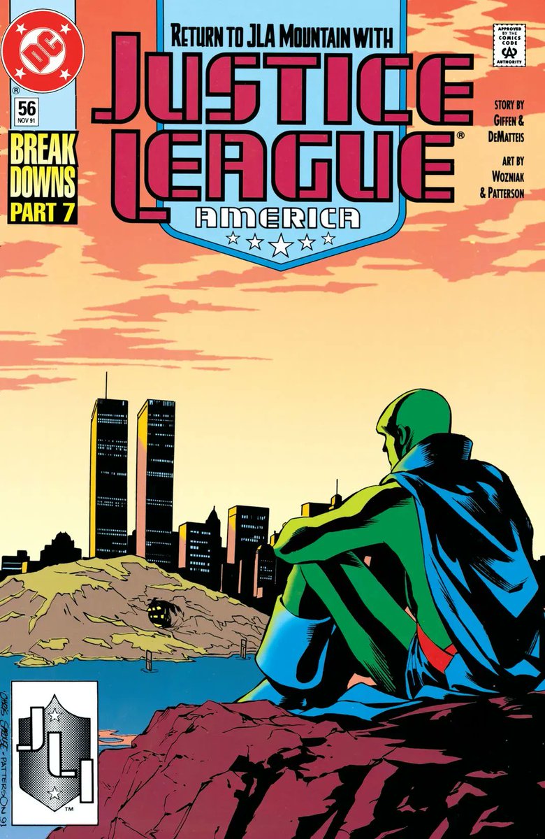 JLIpodcast's tweet photo. New episode! BREAKDOWNS continues in JLA #56, JLE #32, &amp; GREEN LANTERN #18! The U.N. revoked the charter of the JLI! With no official status, the American team falls apart. Regrouping at the JLA cave, they step into the surreal world of the Doom Patrol!
https://t.co/BrhPGEDs8y https://t.co/QygjXQ9OOC