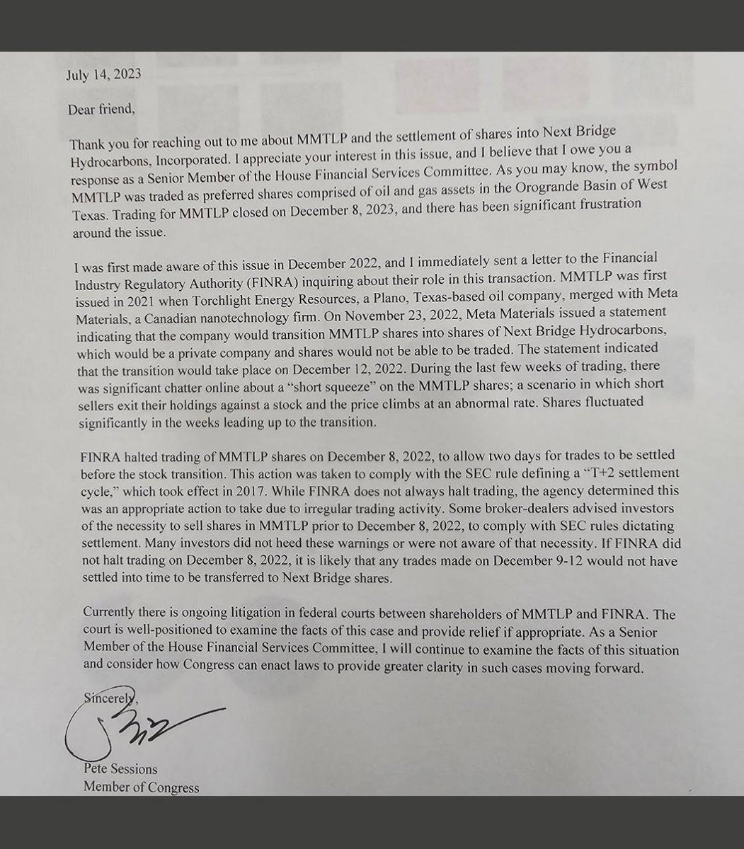 GandalfWizz's tweet photo. $MMTLP Stop freaking out and jumping to conclusions. This was verbatim, the exact same letter exactly a month prior to this one with the exception of the Wells notice. A staffer probably wrote this https://t.co/d93E35uMaS