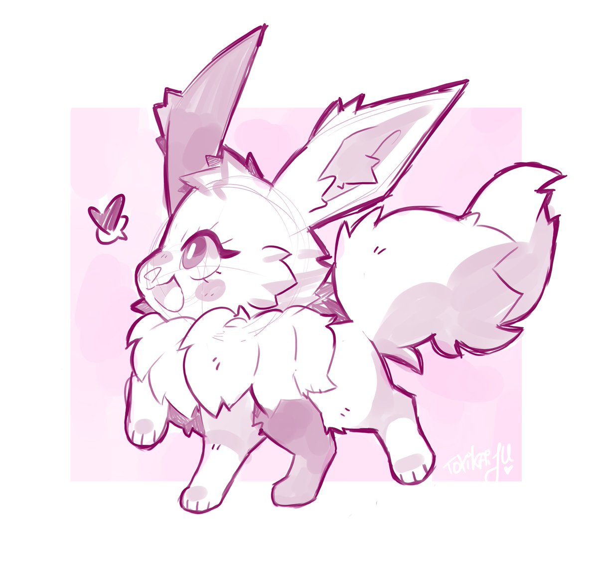 Testing out a new brush turned into an eevee!!