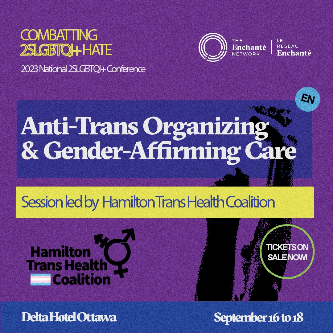 Meet the session hosts and presenters  for the 2023 National Conference: Combatting 2SLGBTQI+ hate.

<a href="/hamtranshealth/">Hamilton Trans Health Coalition</a> - Hamilton Trans Health Coalition will host the workshop: Anti-Trans Organizing &amp; Gender Affirming Care

🔗 Follow the link in our bio to buy your tickets today!
