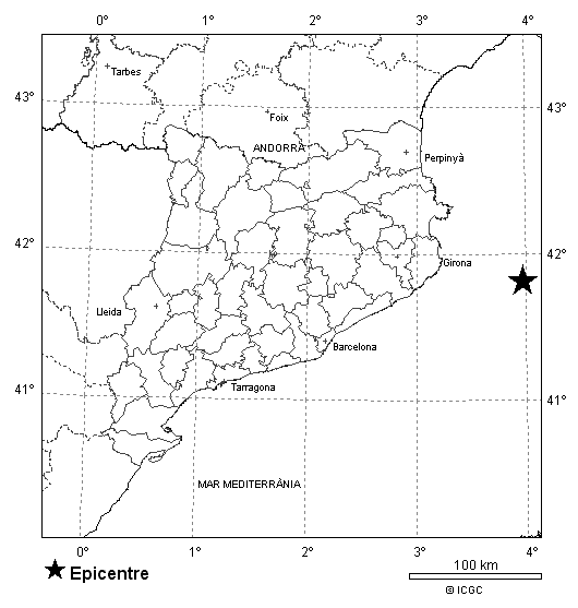 ICGCat's tweet photo. Nou #Terratrèmol de magnitud Ml=3.9 a Mar Mediterrània - Lleó pendent de confirmació https://t.co/oJmPO7w4jt https://t.co/LxPClyrxeA