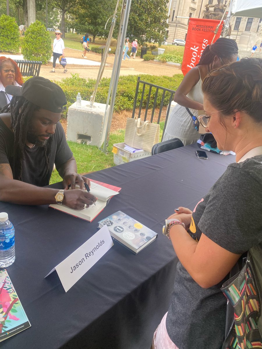 farrish_HMS's tweet photo. What a magical day in Jackson, MS at the @msbookfest yesterday! Meeting @JerryCraft and @JasonReynolds83 was the highlight ! I can’t put into words how nice these guys are! They’re 2 great authors (and illustrator) that literally change some of our students’ reading lives! 😍🤗 https://t.co/TQ1NuuFVNv