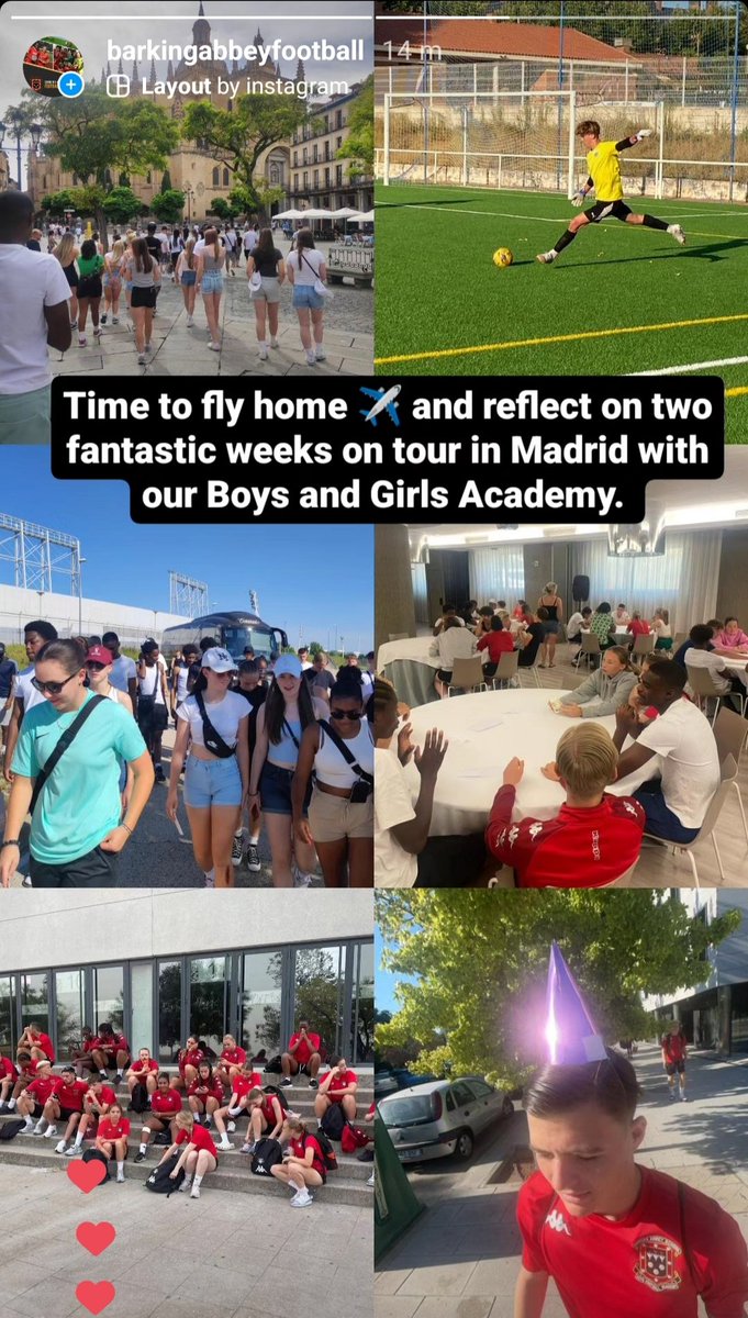 AbbeyFootball's tweet photo. A great two weeks team building away on Tour in Madrid with both the Boys and Girls Academy. A quick look back on our journey ⚽ #BAWAY #Madrid #preseason https://t.co/3canSxZ1tm