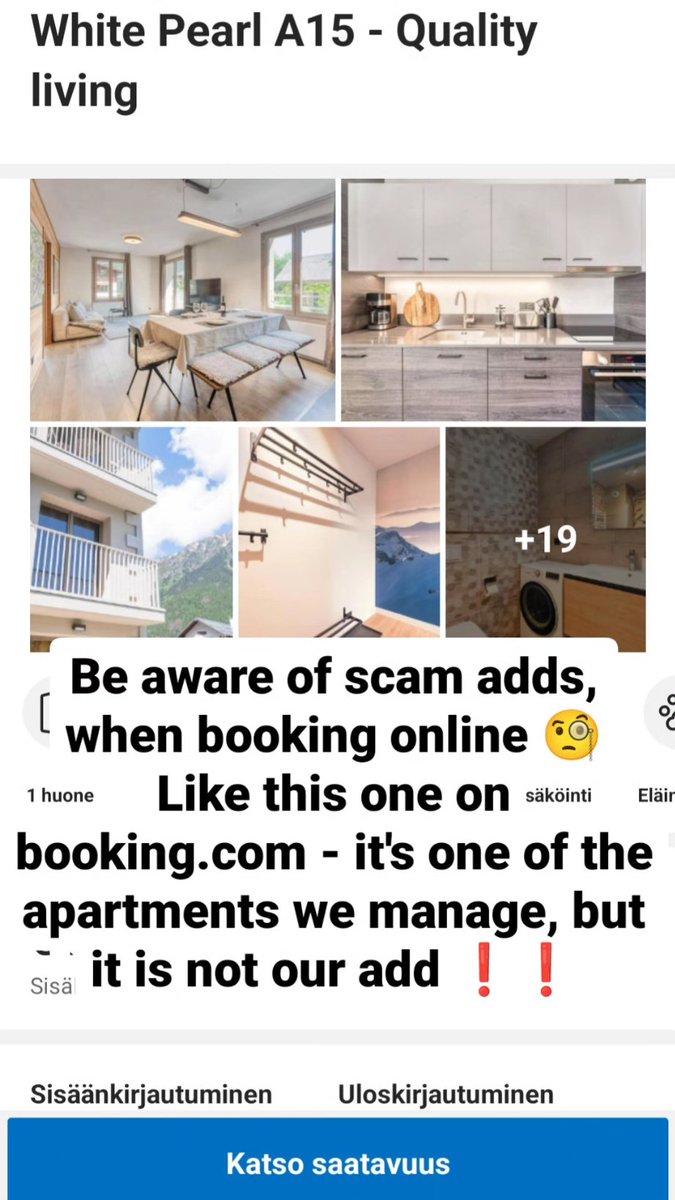 XperienceCham's tweet photo. Be aware of the fraud adds on https://t.co/Vff5hnkJdA!!! Difficult to get hold of @bookingcom - The platform is not safe! #fraud #scam #holiday #rental https://t.co/1hJVTD1VS9