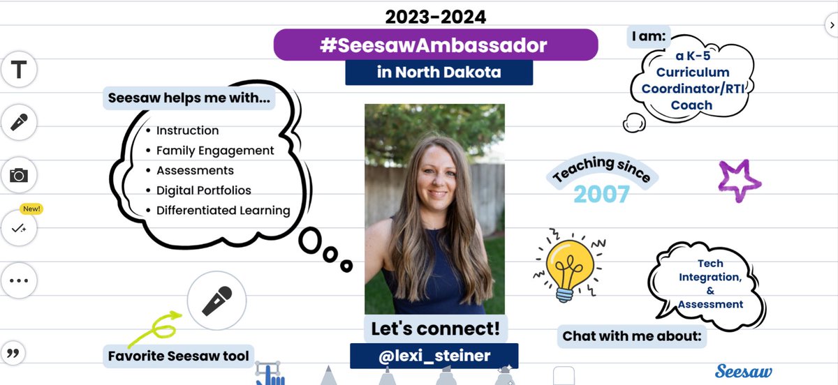 Seesaw does it again with the new Assessment features! Can’t wait to see how teachers leverage Seesaw in their classrooms!
<a href="/Seesaw/">Seesaw</a> #SeesawAmbassador