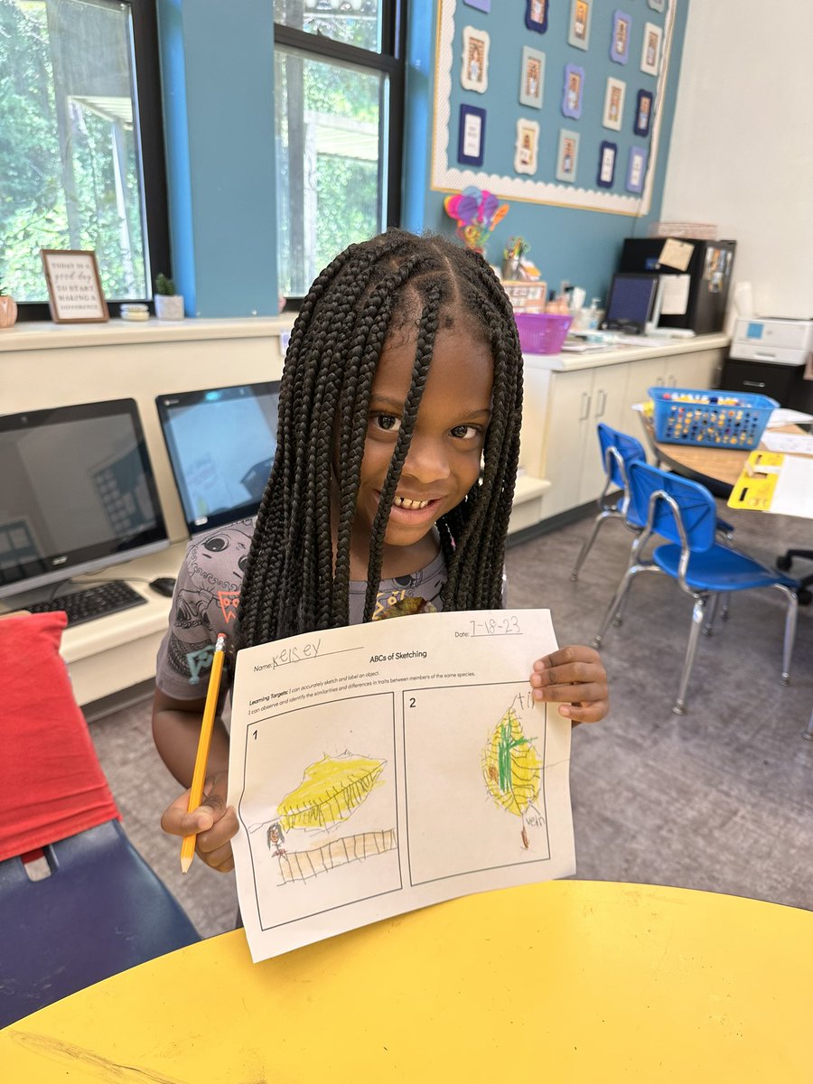 feithSTEM's tweet photo. What makes a good scientific sketch? 

Our first graders at @WoodlandForrest know! Such a fun time watching these students improve their initial sketches after observing and identifying their plant’s traits!

#amazingtothecore #WoodlandForrestSTEMpede https://t.co/YejEjjuvEE