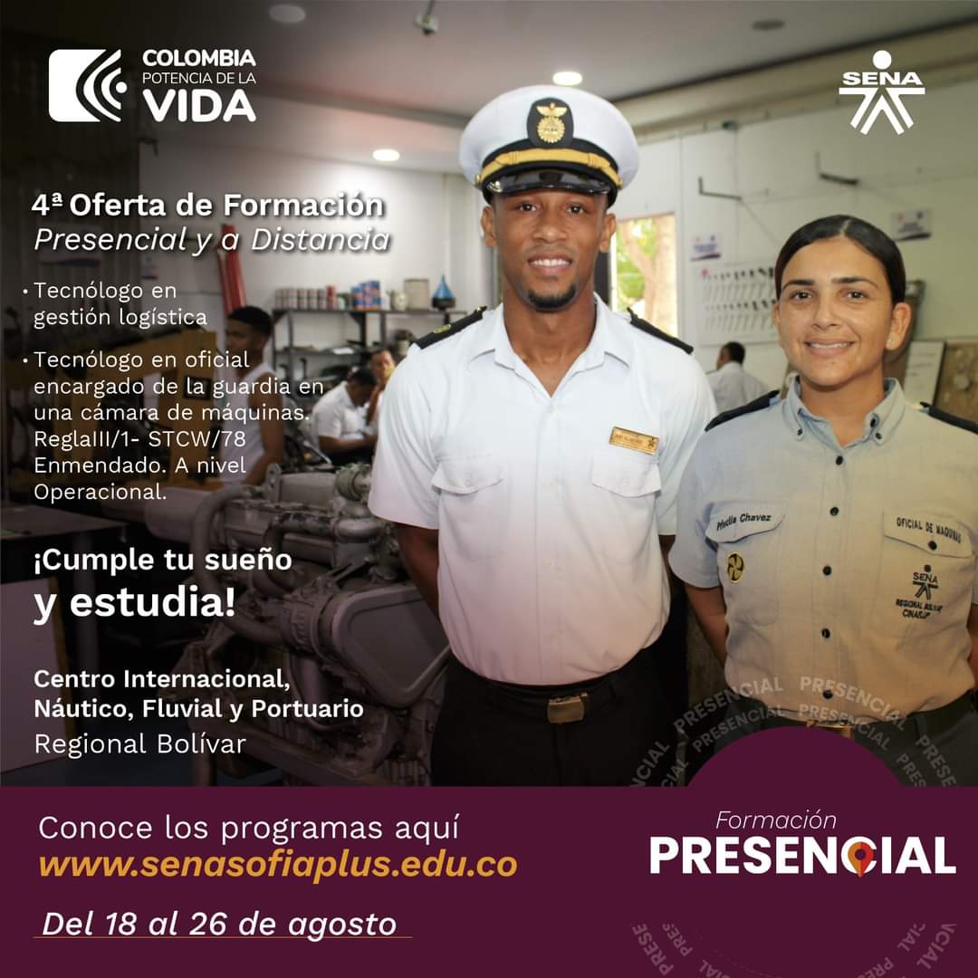 SENAenBolivar's tweet photo. #EstudiaEnElSENA en la nueva Convocatoria de Formación Presencial del 💚 @SENAenBolivar en el Centro Náutico, donde podrás acceder a programas como Acuicultura, Gestión Logística, Procesamiento de Alimentos y más. ¡Inscríbete antes del 26 de agosto en https://t.co/OF4ANvLP4b!🚀📚 https://t.co/J1W8eszkW1