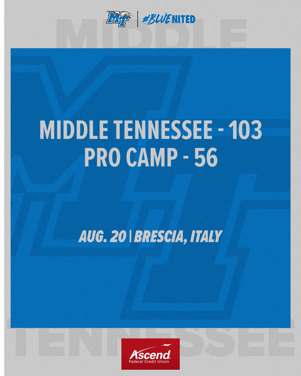 Went undefeated in Italy 🇮🇹

#BlueRaiders