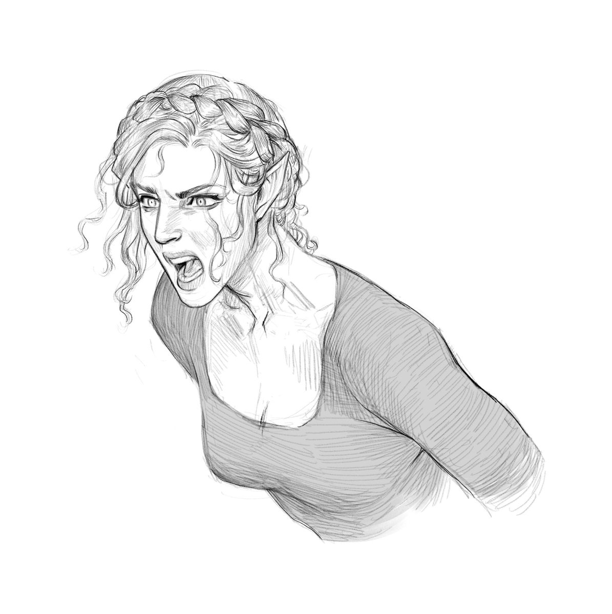 high_queen_mor's tweet photo. "Ones I love tried to help, so I ran them off 
And here I sit alone, behind walls of regret 
Falling down like promises that I never kept"

New commission from @/jacqueillustrates of Nesta Archeron in acofas, based on Castles Crumbling by Taylor Swift ❤️ https://t.co/pv7tVUxfOS