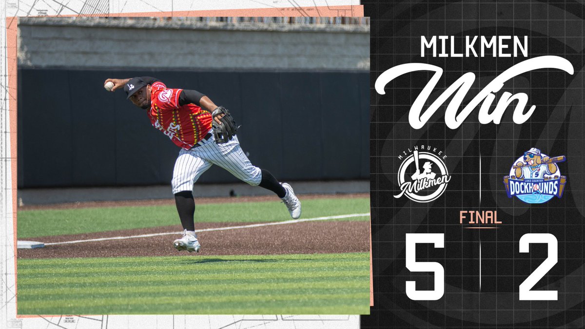MKEMilkmen's tweet photo. That's a Sweep-teats win from Franklin Field! 🍭🧹

Your Milwaukee Sweeteats win the third game of their series against the Lake Country Dockhounds 5-2! 🐮

Don't miss out on our FINAL regular season homestand starting next Tuesday (8/29)! Let's finish this season out strong! 💪 https://t.co/21UGnyO5Zg