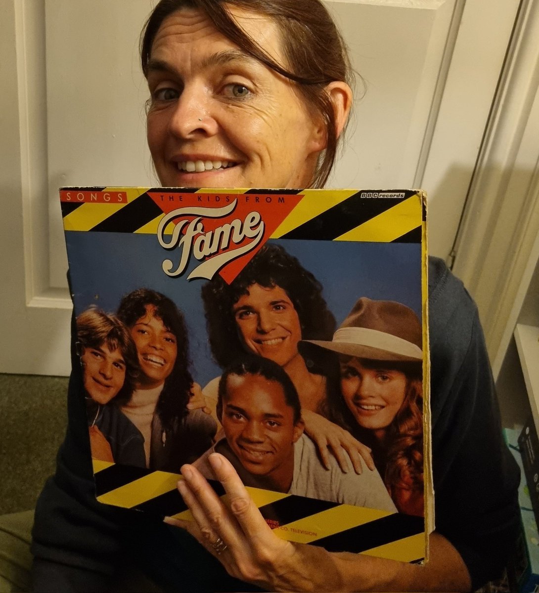 SeraRumble's tweet photo. Fame..seems like it IS living forever! Just got our vinyl collection out of the shed and amidst all of Dave's very cool indie vinyl.  I find This...and yes it is mine! https://t.co/zVZpRTncdQ