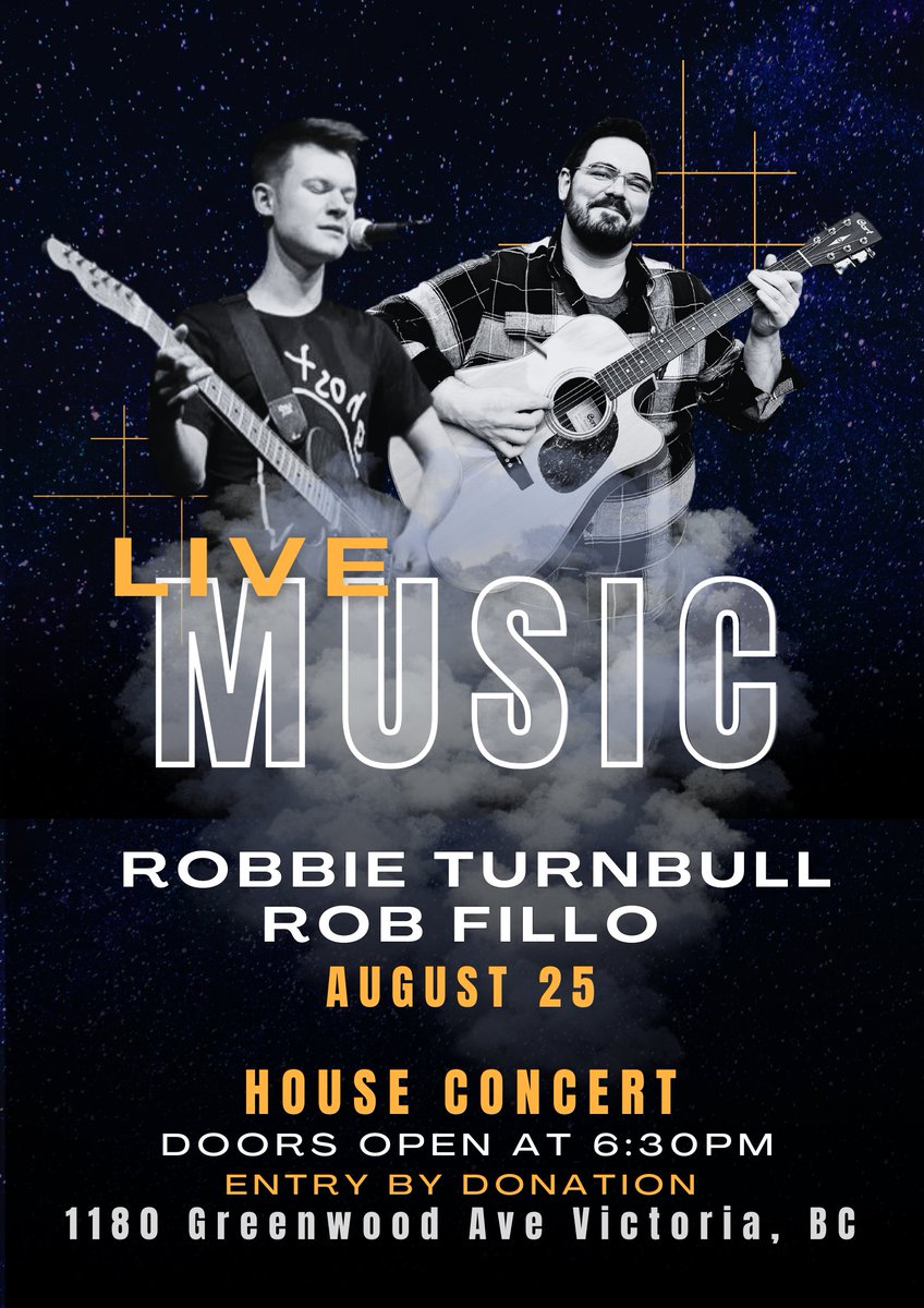 An intimate evening house concert this Friday, August 25th in Victoria BC.  Entry by donation. Come out and enjoy some live music! #victoriabc #yyjmusic #music #houseconcert #esquimalt #guitar #livemusic