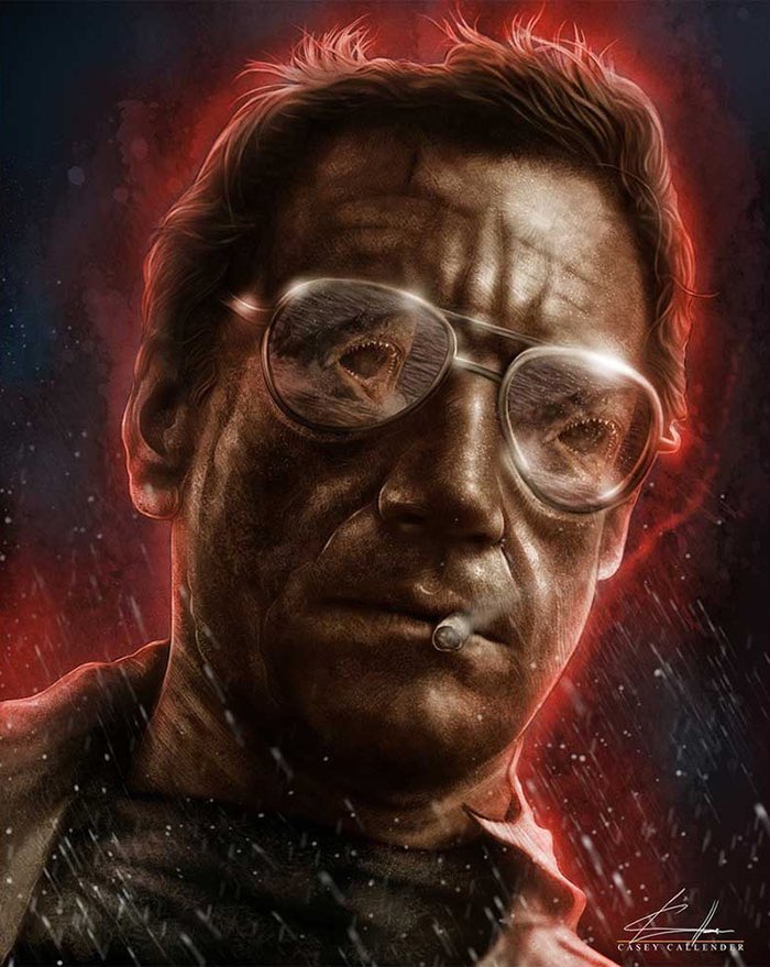 mtrprods's tweet photo. @thedailyjaws #ChiefMartinBrody being the sole survivor of the battle with Bruce.
Art by #CaseyCallender https://t.co/U9CRKQ8ZGJ