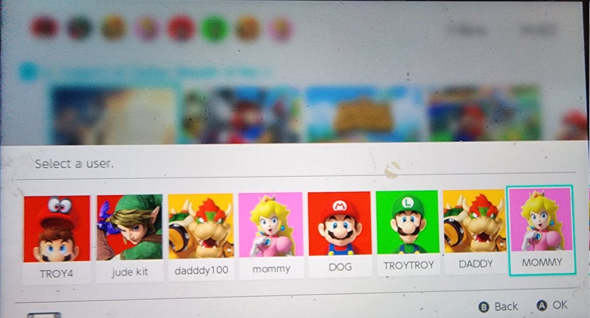 All the profiles Troy made on his switch 😂

Yes, he made one for our dog too

He put 4 after one of his profiles for his age and he put 100 after one of alain's because that's what he believes his age to be 🤣