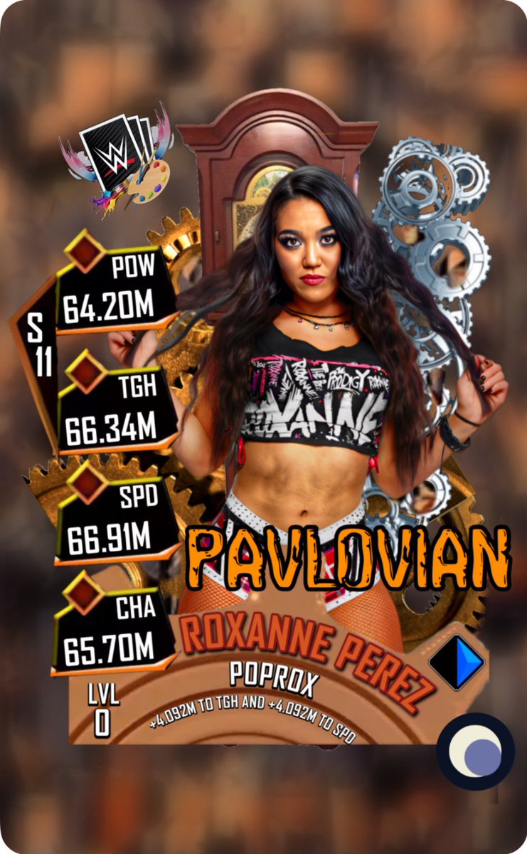 CustomsMordor's tweet image. A new tier of Pavlovian! Introducing one of, if not THE greatest woman on the NXT roster currently, Roxanne Perez! 
@roxanne_wwe @WWESuperCard #wwesupercard #wwesc #nxt