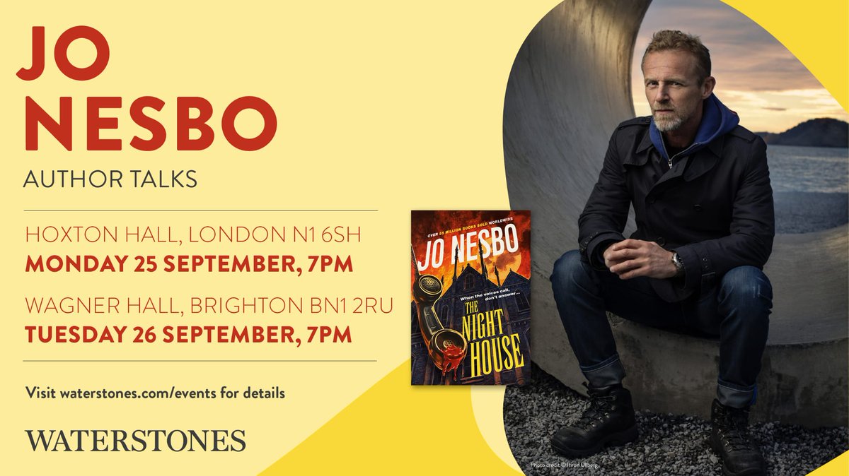 We are thrilled to be hosting bestselling author #JoNesbo at @WagnerBrighton in Brighton, to celebrate the release of #TheNightHouse - an expertly crafted coming-of-age horror novel, perfect for fans of Stephen King and Stranger Things. Tickets from tinyurl.com/2p9e9yz3