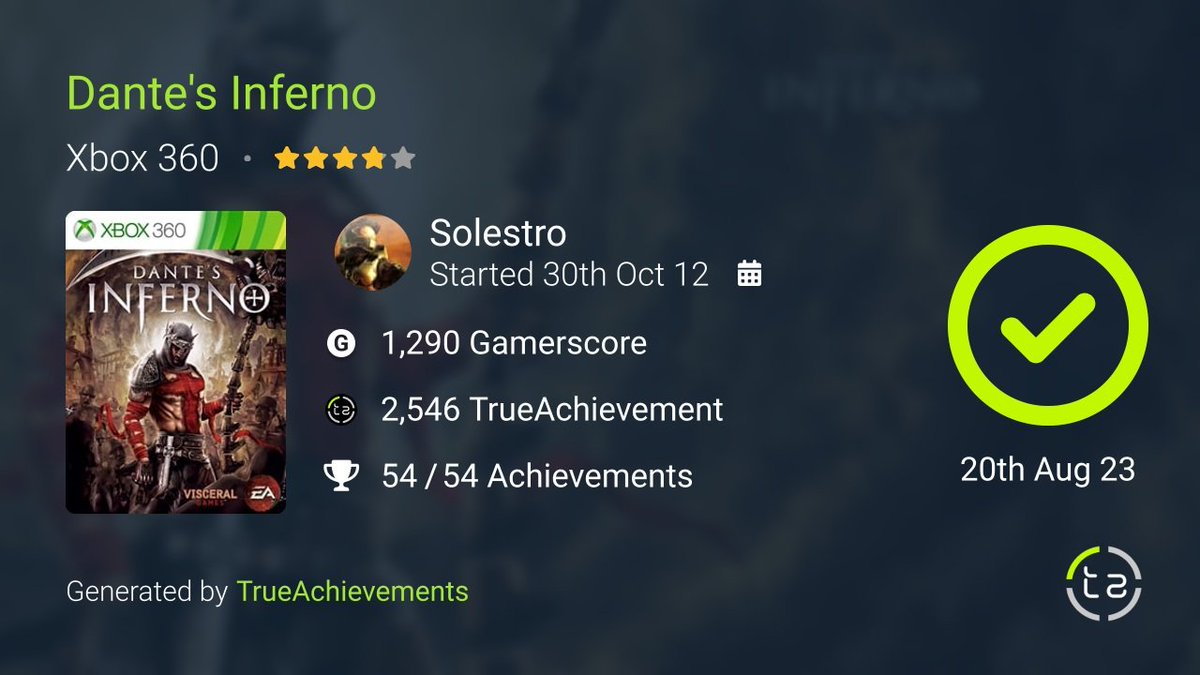 Solestro's tweet image. Can't believe I finally got it done including all the dlc. Apparently I'm an idiot and could have completed it all along lol. (Well with help from a co op buddy) EA is shutting down the servers this year so these achievements would have been gone forever!