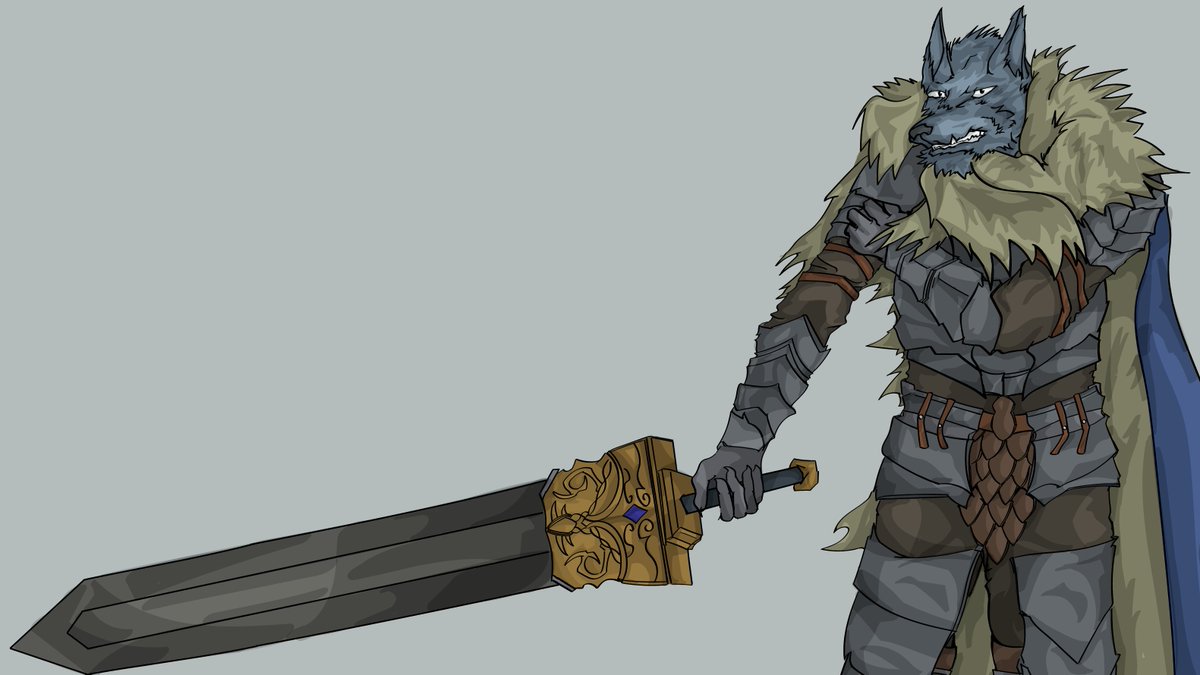 China_Champ_'s tweet photo. Blaidd the Half-Wolf 🐺⚔️ https://t.co/LNwFw7hDVY