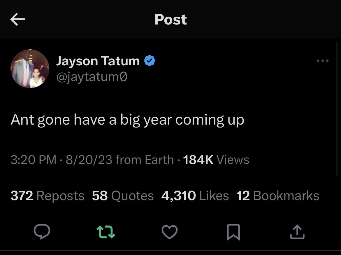 Jayson Tatum and Jaylen Brown among the many NBA players to hype up Anthony Edwards today after he went off for Team USA.