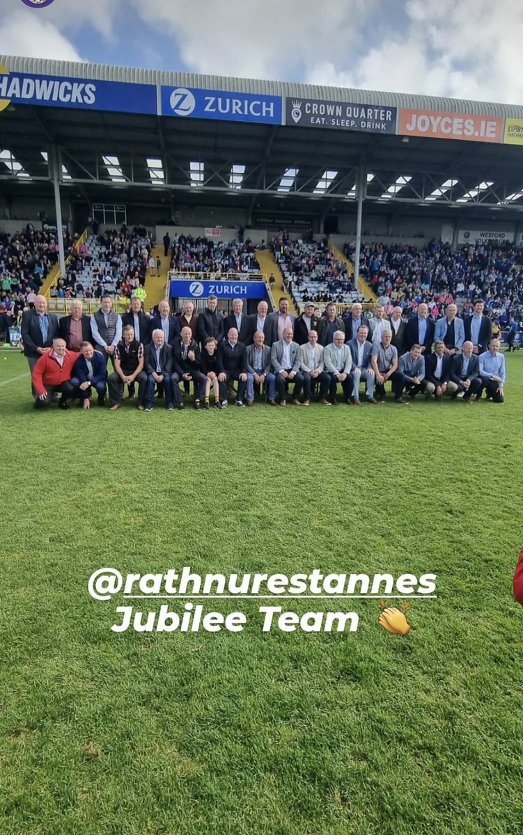 jamesmorrisse13's tweet photo. Great to be in Chadwicks Wexford Park today for both county finals. Great to see the @RathnureGAA jubilee teams from 1996 and 1998 been honoured at half time. #3generations #ledgends #blackstairsmen #countyfinalday #makingmemories https://t.co/CgIaU6355A