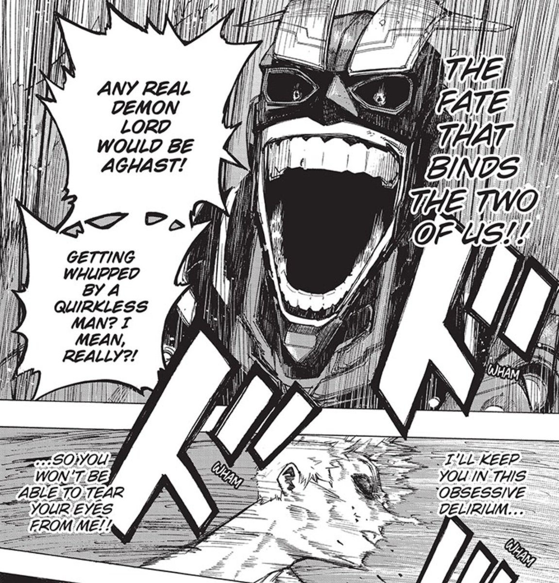 ShadzMangaOnly's tweet photo. Great acting by Allmight. Just like with Heroism, he's giving this his all.
Every action & line having the same purpose of keeping AFO's attention here, on him. He understands that at any second AFO can fly away without him being able to do much..
#MHA397 #ShadzMHA #MyHeroAcademia397