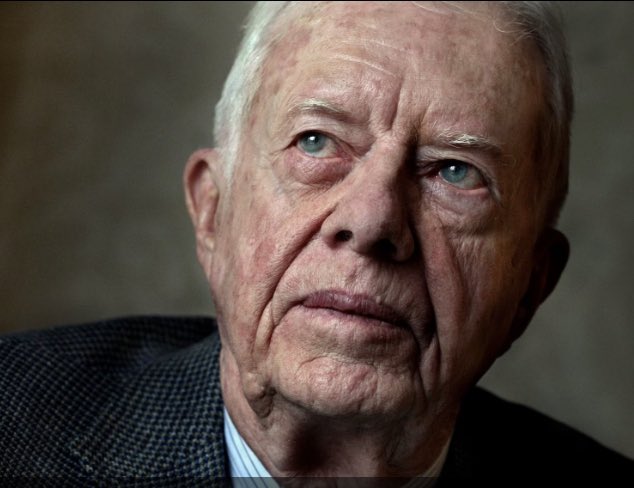 SpockResists's tweet photo. I think anyone who has followed me long enough knows my love for Jimmy Carter. 
I am hearing that he has entered the final stage of life. Which is absolutely 100% not want I want to hear. I know he is 99 but the world so desperately needs his kind of goodness. https://t.co/dmh6bvV9Hu