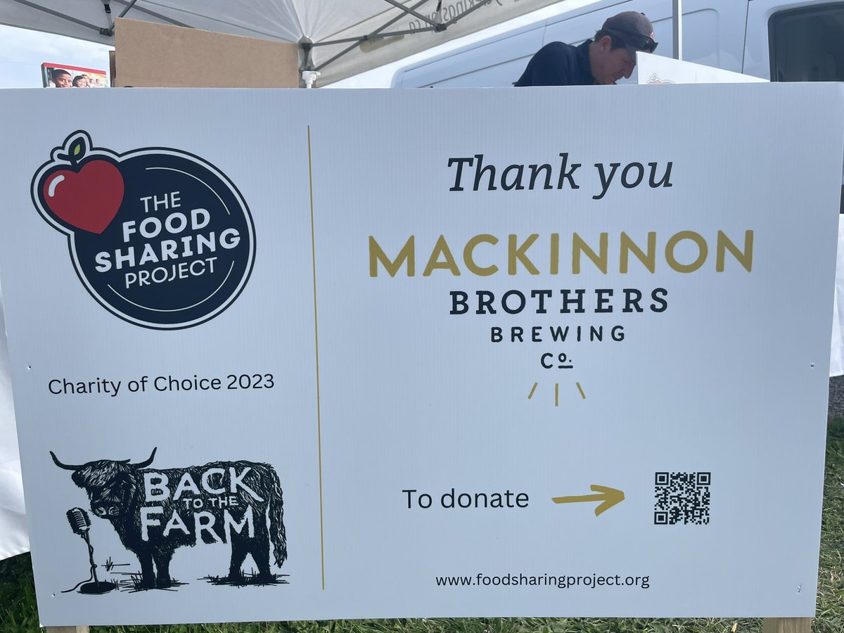 FrenchLaurie's tweet photo. Thank you @MacKinnonBrew for supporting @foodsharingproj as your charity of choice feeding kids in @LimestoneDSB and @alcdsb #BacktotheFarm https://t.co/zDGOCNtQKN