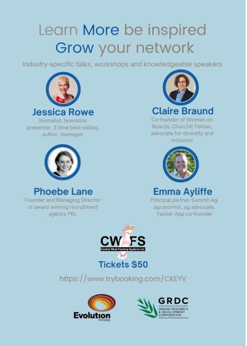 CWFS Rural and Regional Women and Youth Conference! To help with inspiration and growth. Make sure to register today, tickets now on sale 🎟 @CWFS_Condo