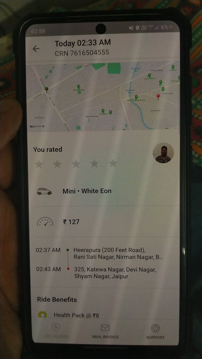 BaseraVlogs's tweet photo. मैंने अभी मेरी बहन के लिए cab बुक की और prepayment कर दिया राइड पूरी होने पर जोर जोर से चिल्लाया और नकद रूपये ले गया ये safety है आपकी #olacab #OLACABS
#OLA
#FRAUD
PLZ RAAT KO KISI APNI BAHAN BHAI KO BOOK NA KARKE DE YE KISI KO BHI AS A DRIVER RAKH LETE H CHAHE WO CRIMINAL HI HO https://t.co/69QccL5oaF